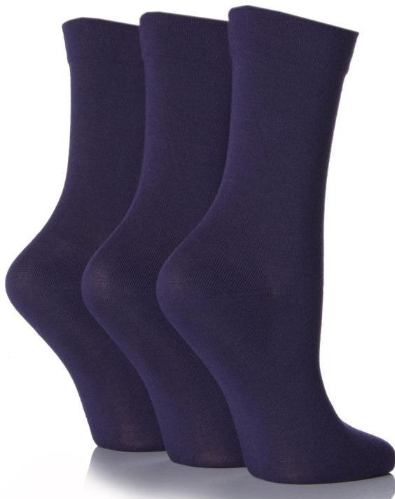 Ladies' Bamboo Soft Top 3 Pack Socks