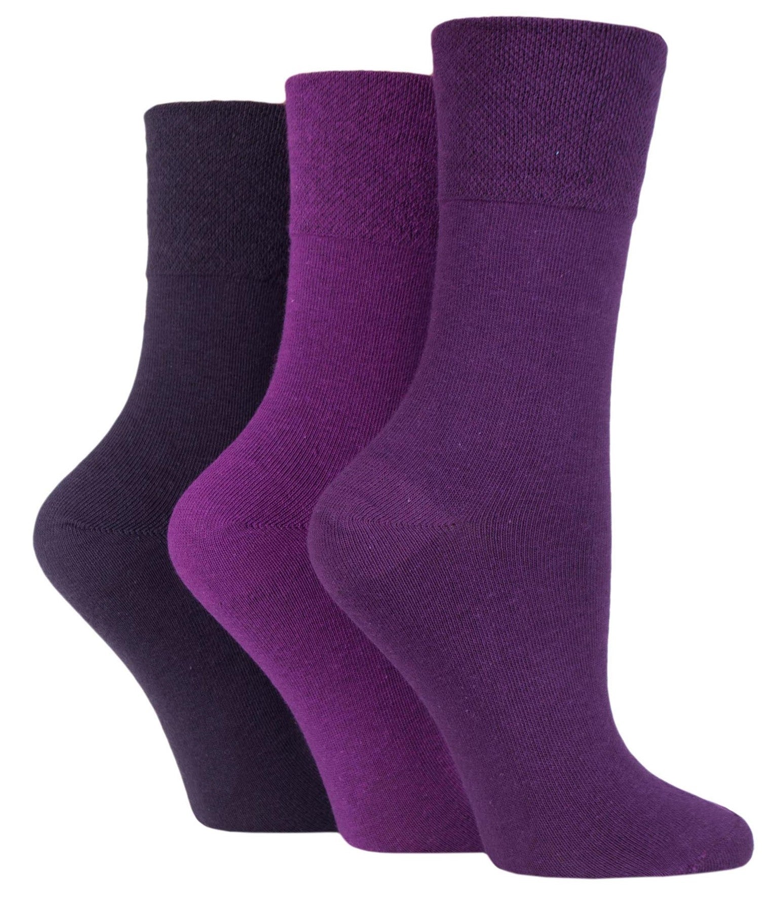Ladies' Diabetic Cotton 3 Pack Socks