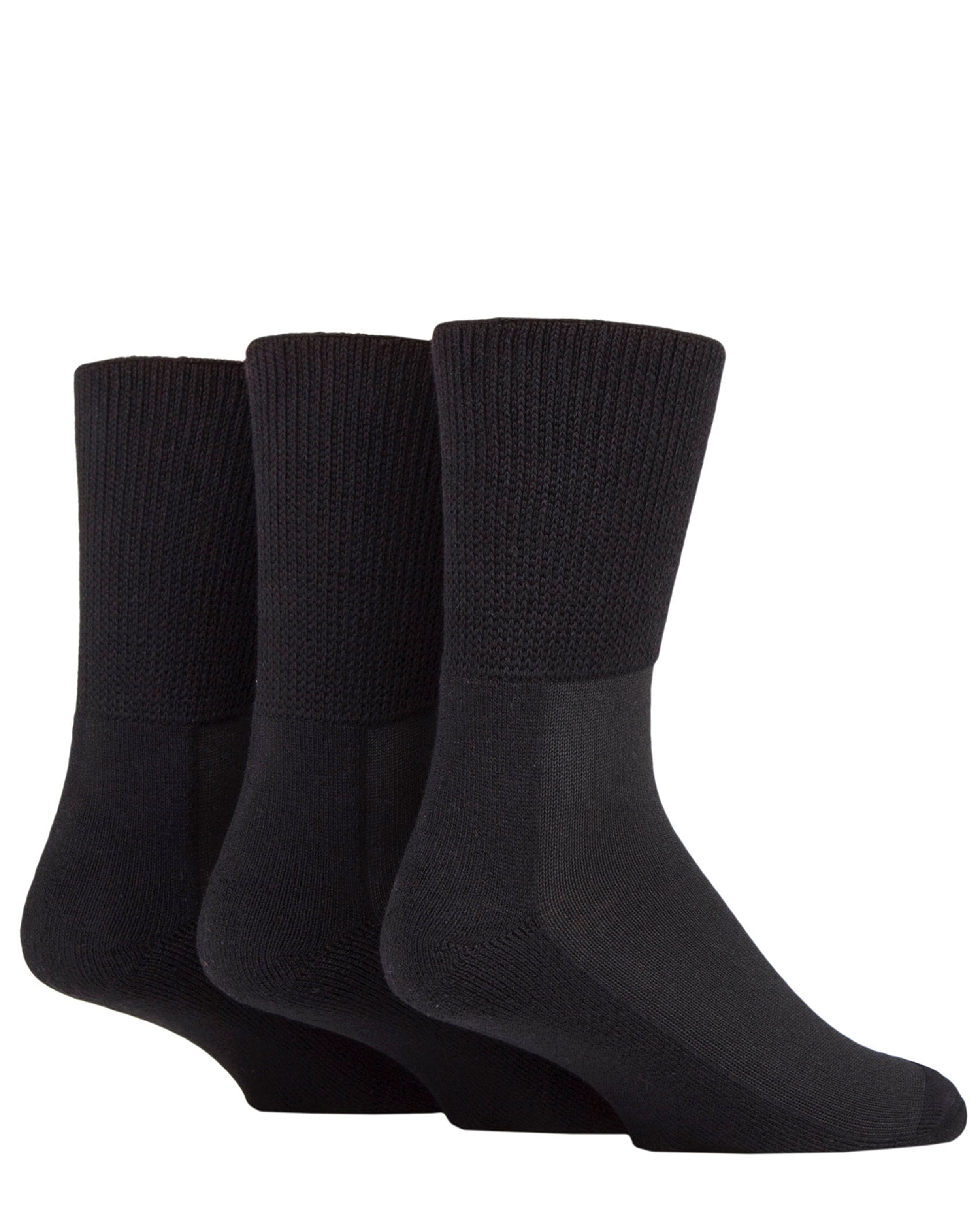 Oedema Wide Fit Cushioned 3 Pack Socks