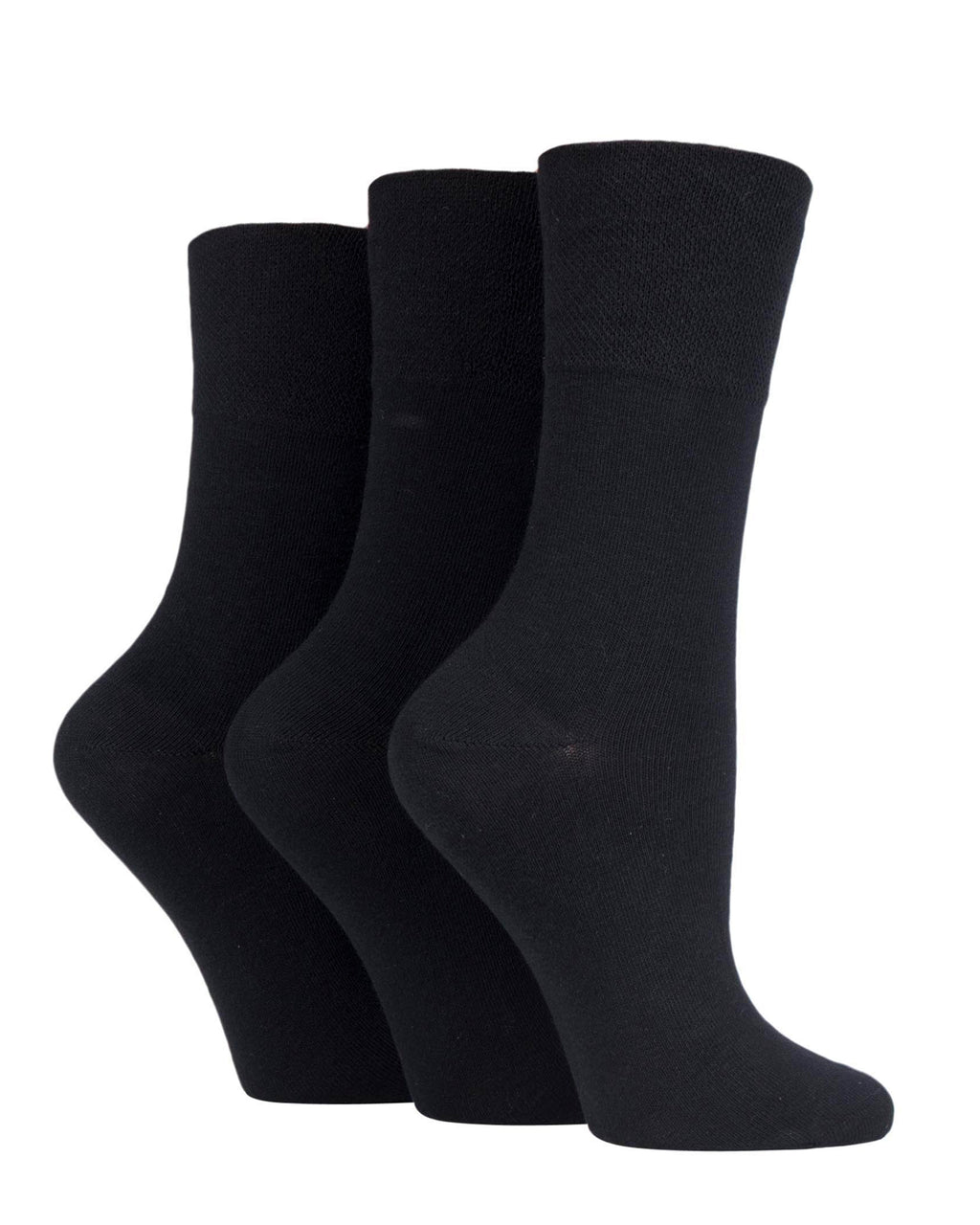 Ladies' Diabetic Cotton 3 Pack Socks