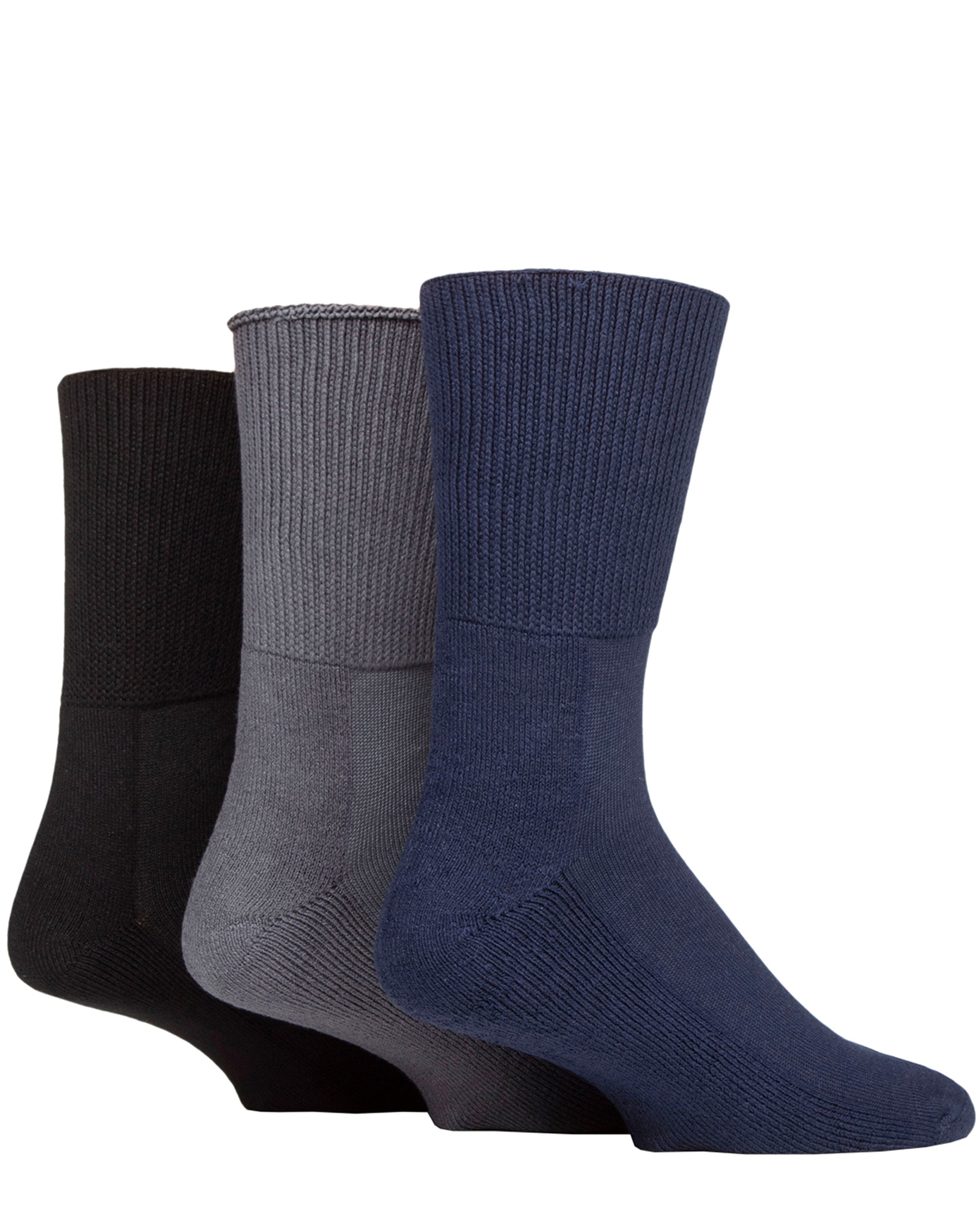 Oedema Wide Fit Cushioned 3 Pack Socks