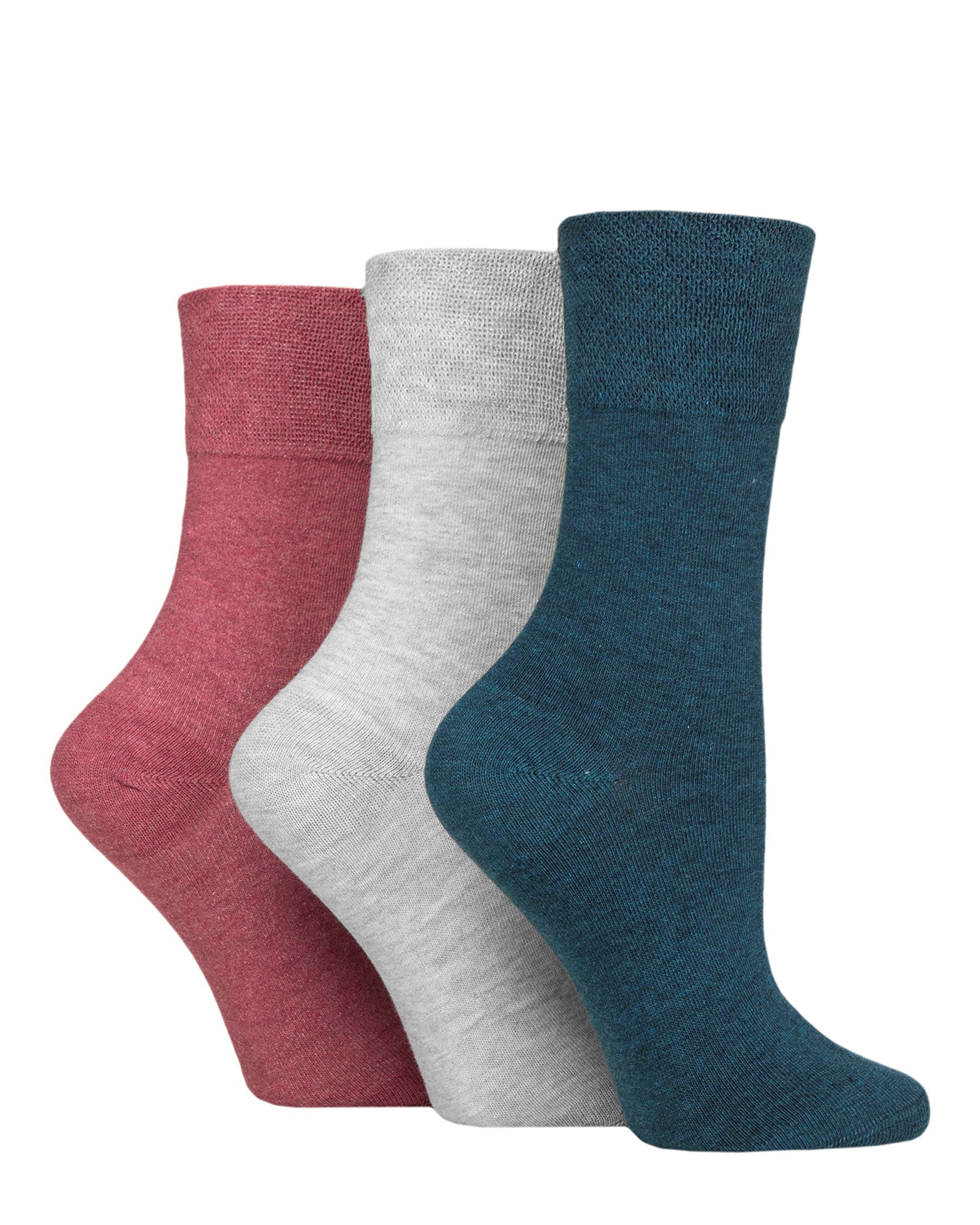 Ladies' Diabetic Cotton 3 Pack Socks