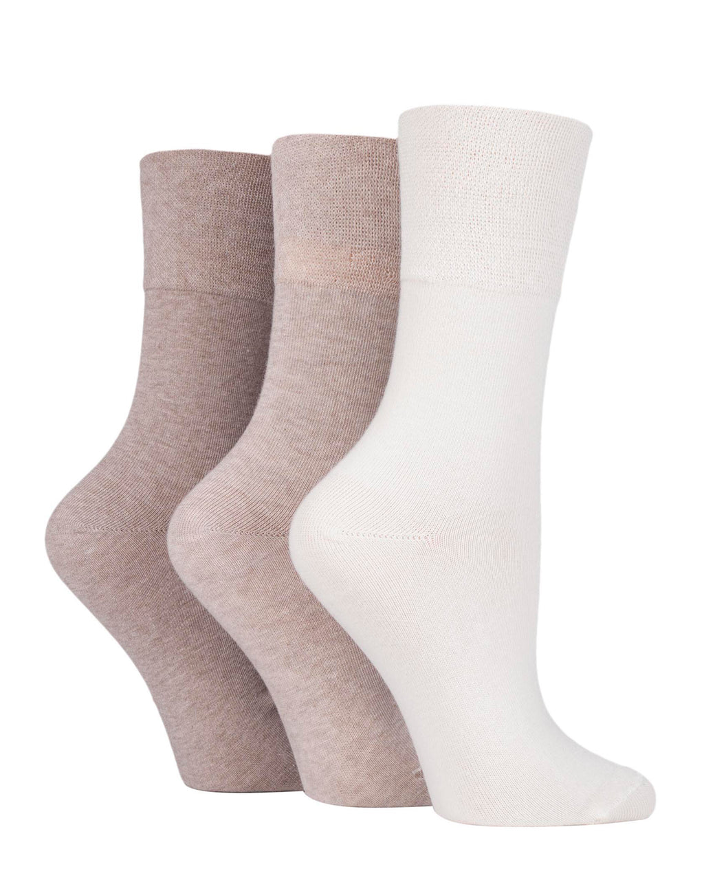 Ladies' Diabetic Cotton 3 Pack Socks