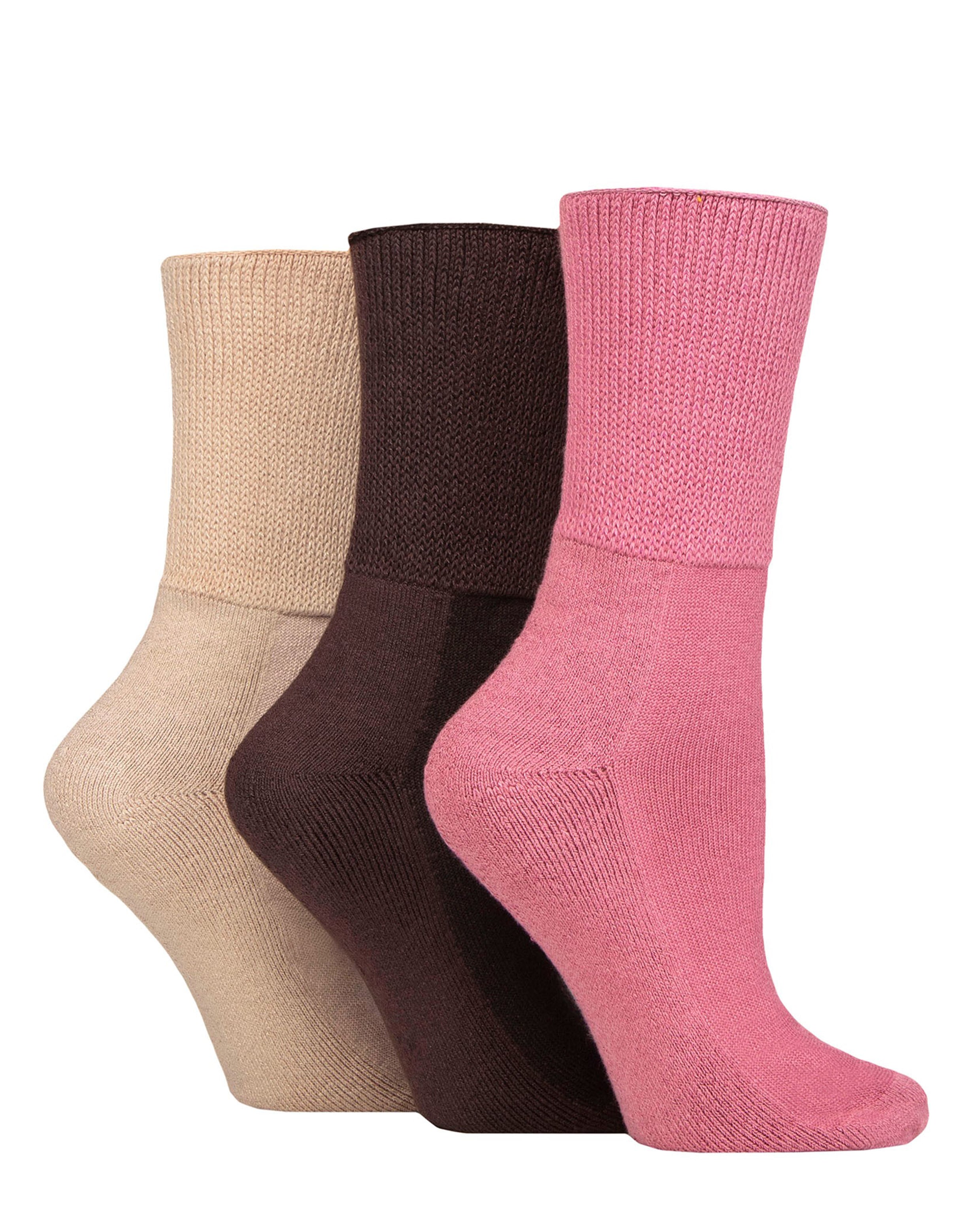 Oedema Wide Fit Cushioned 3 Pack Socks