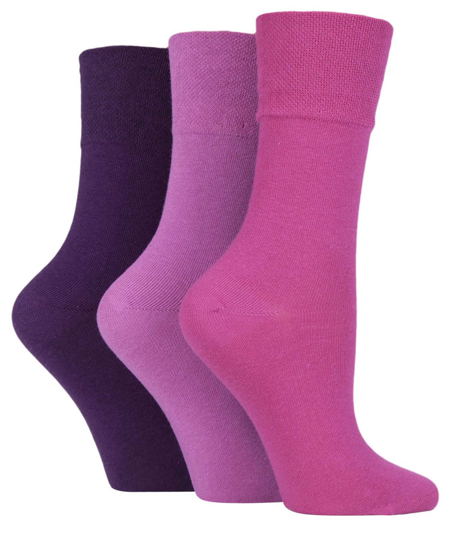 Ladies' Diabetic Cotton 3 Pack Socks