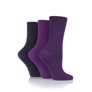 Ladies' Diabetic Cotton 3 Pack Socks