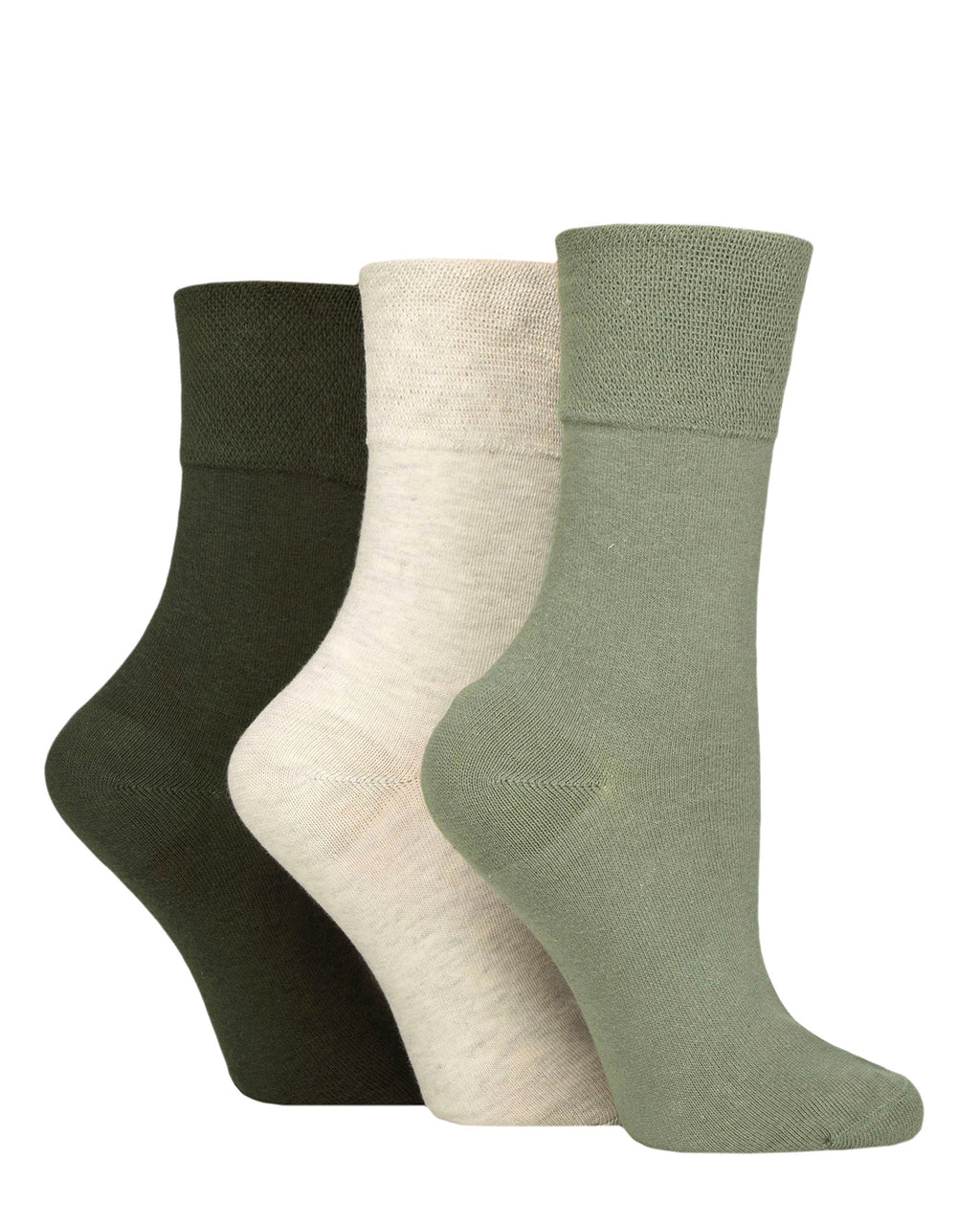 Ladies' Diabetic Cotton 3 Pack Socks