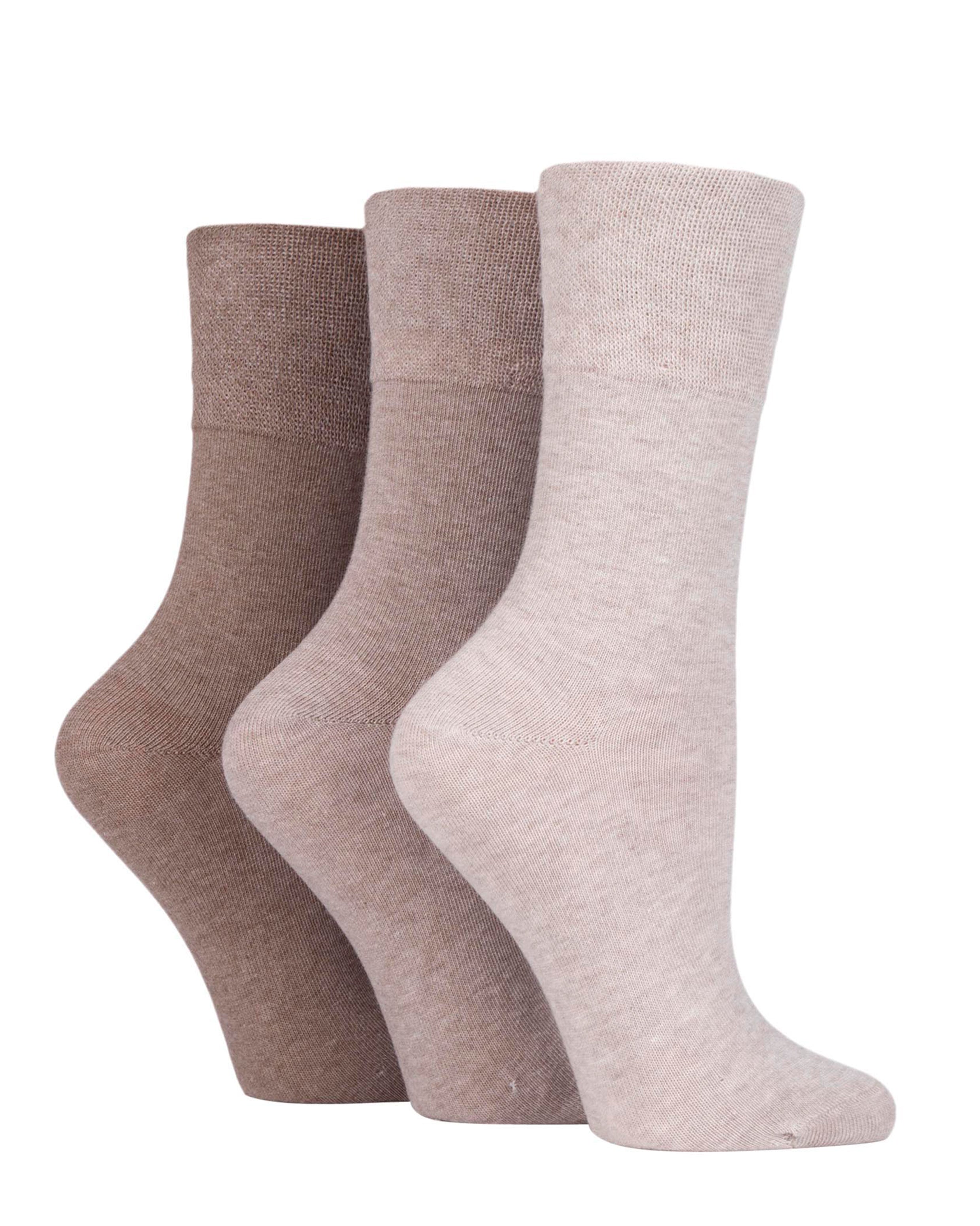 Ladies' Diabetic Cotton 3 Pack Socks