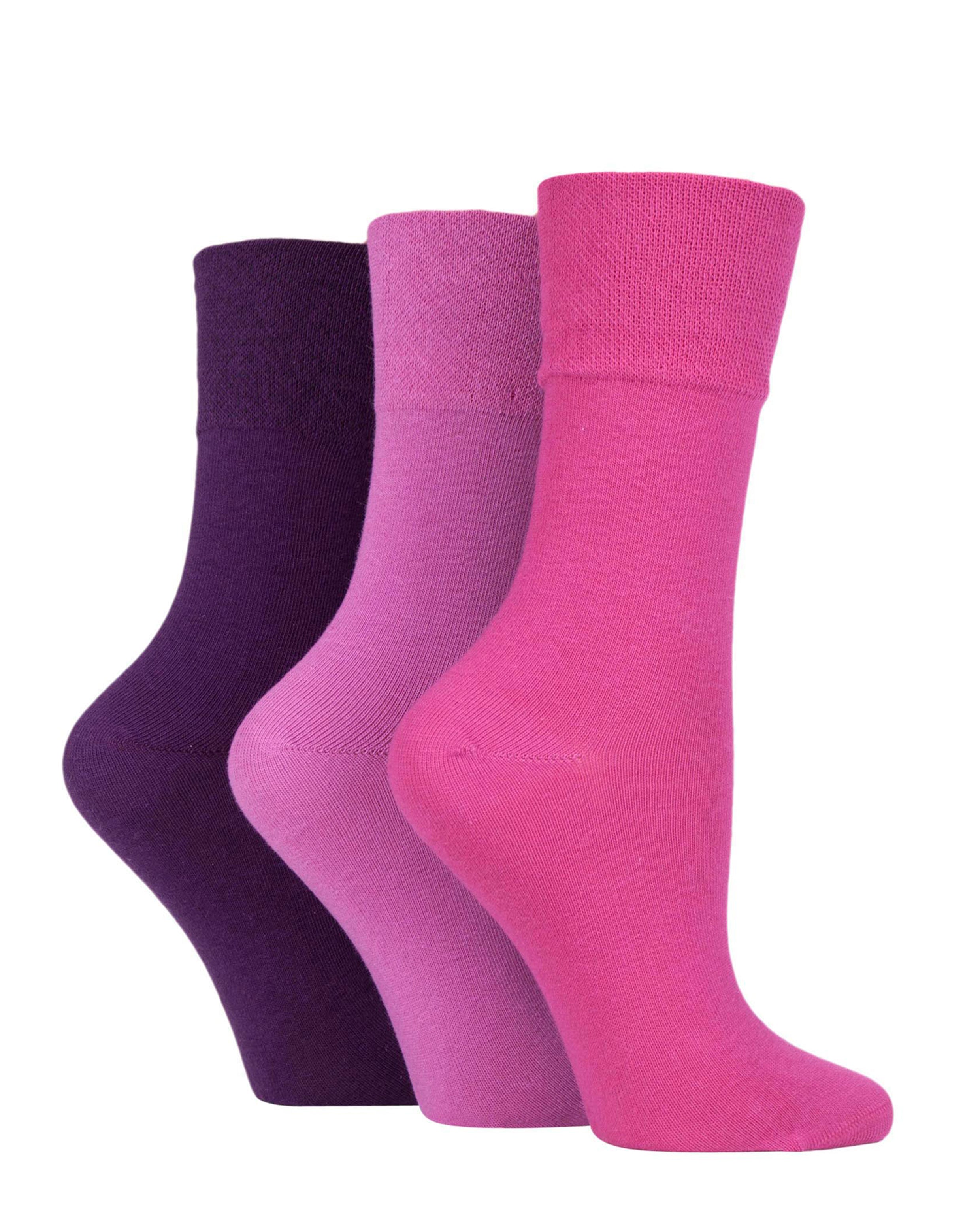 Ladies' Diabetic Cotton 3 Pack Socks