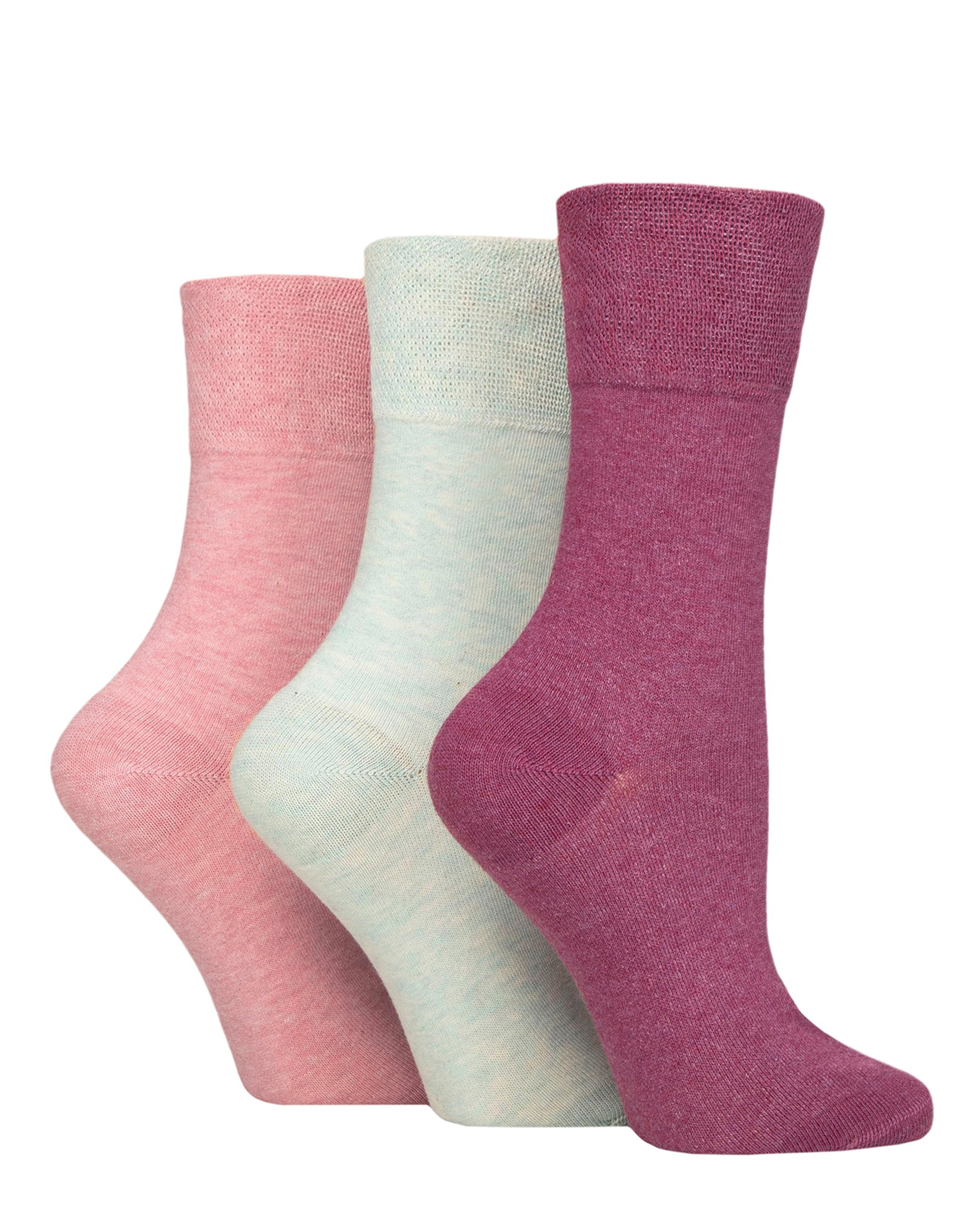 Ladies' Diabetic Cotton 3 Pack Socks