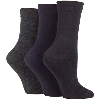 Ladies' Bamboo Soft Top 3 Pack Socks